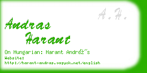 andras harant business card